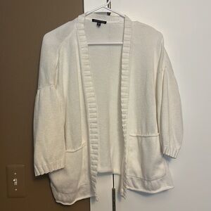 Eileen Fisher white Cardigan Cotten